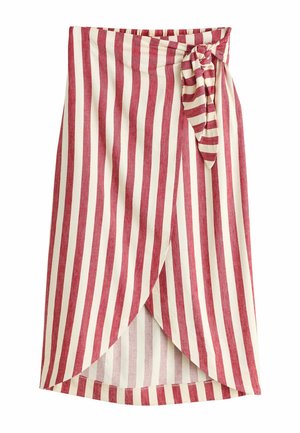 REGULAR FIT STRIPE  - Wickelrock - red ecru