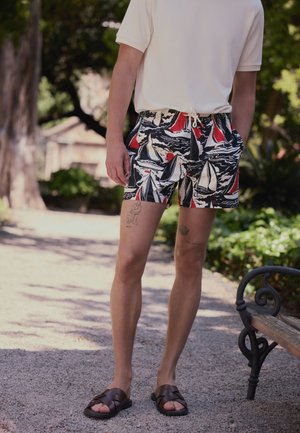 Next, REGULAR FIT - FAN GEO TEXTURED PRINT 5{DQ} SWIM SHORTS . - Badeshorts - navy blue boat