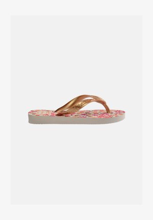 Havaianas, FLORES - Sandály s odděleným palcem - beige/golden