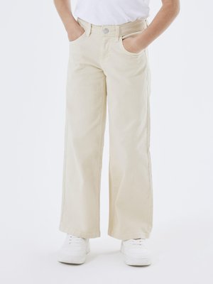 NKFROSE WIDE PANT - Avar lõikega teksad - beige