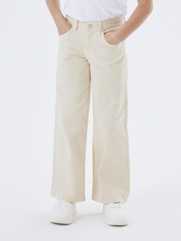 NKFROSE WIDE TWI - Flared Jeans - beige