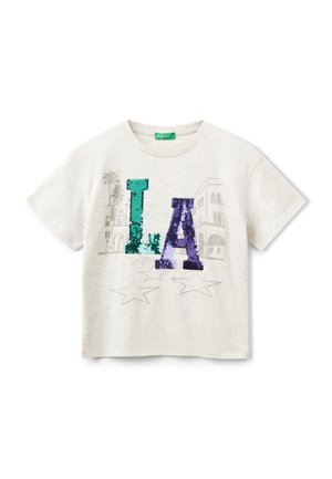 T-shirt con stampa - cream