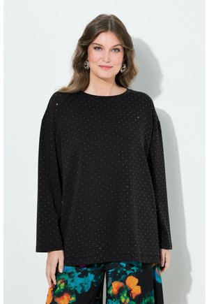 BOXY FIT GLITZERSTEINCHEN - Sweatshirt - black