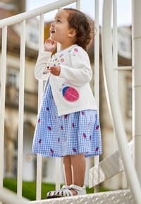 JoJo Maman Bébé EMBROIDERED REGULAR FIT - Denné šaty - blue ladybird gingham