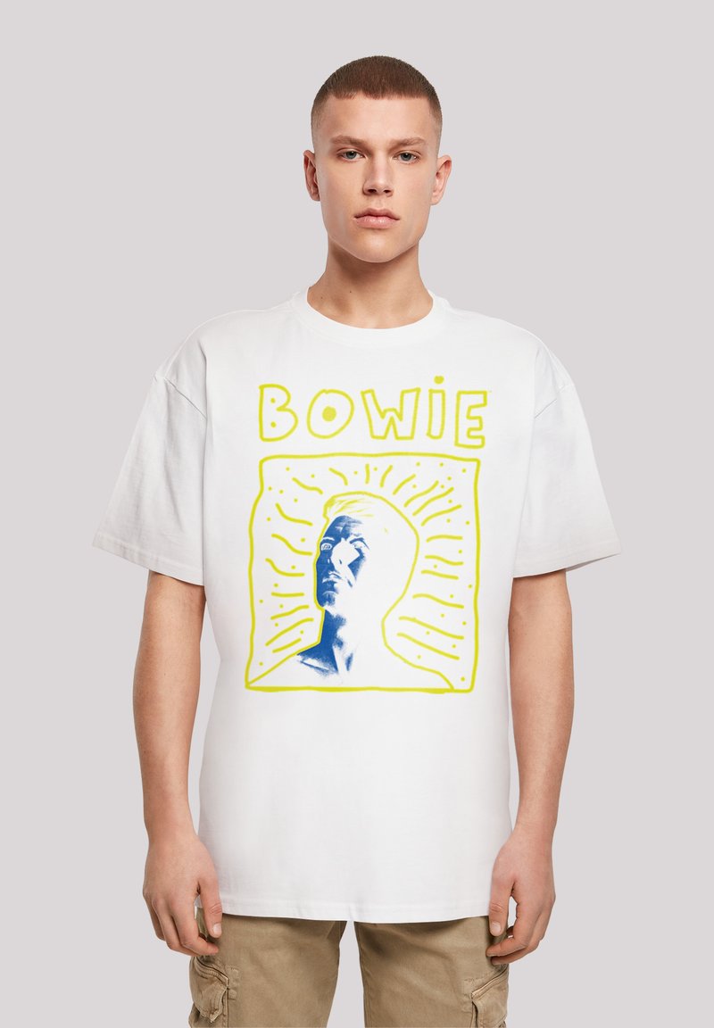 F4NT4STIC DAVID BOWIE ROCK MUSIC BAND 90S FRAME - Print T-shirt - white