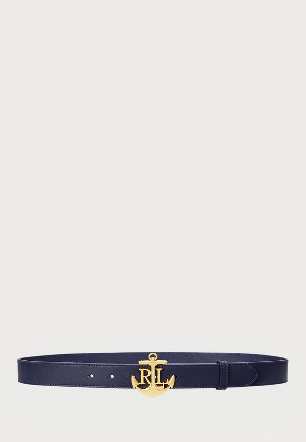 ANCHOR LOGO LEATHER SKINNY BELT - Belt