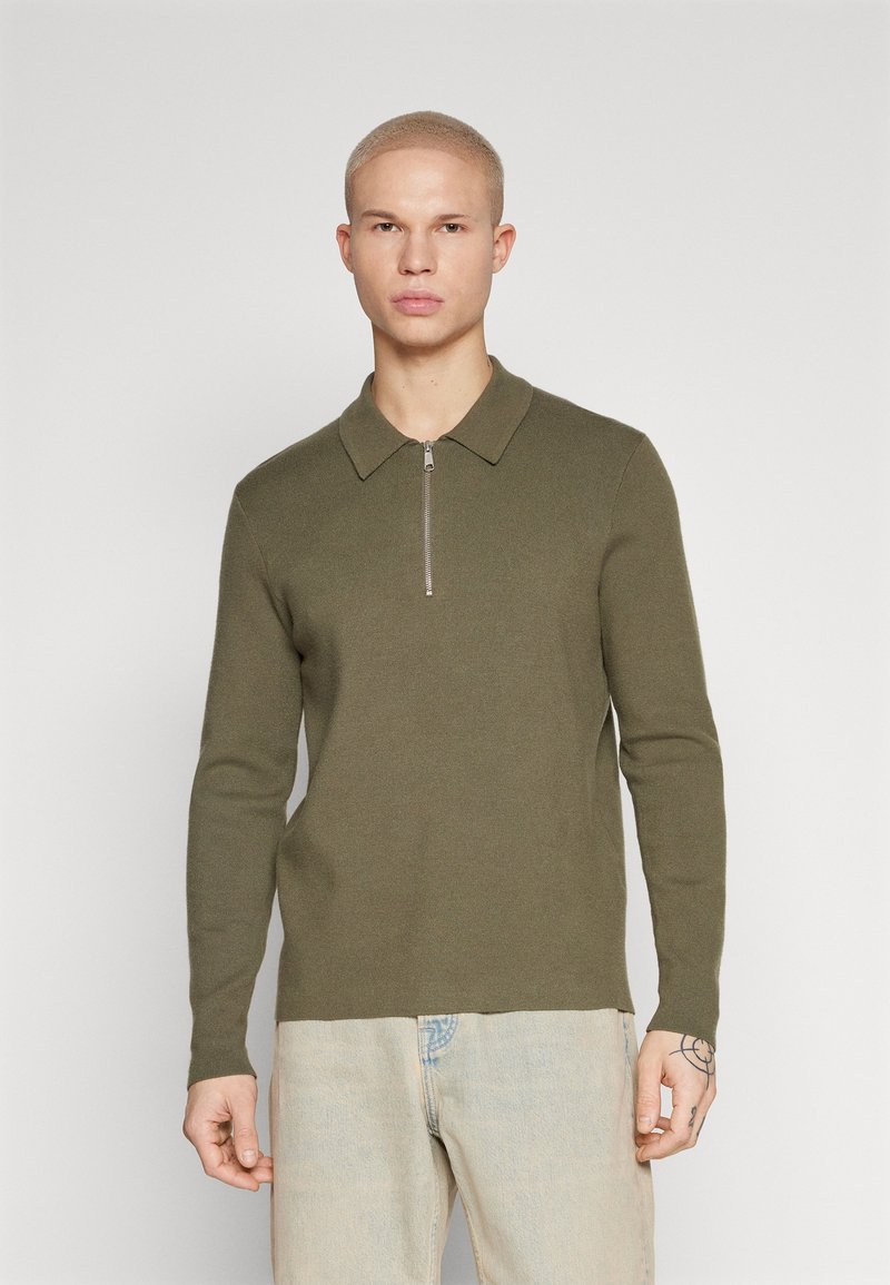 Samsøe Samsøe GUNA HALF ZIP - Maglione - dusty olive