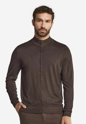 ULTRAFINE - Sweatjakke - braun chocolate garment dyed