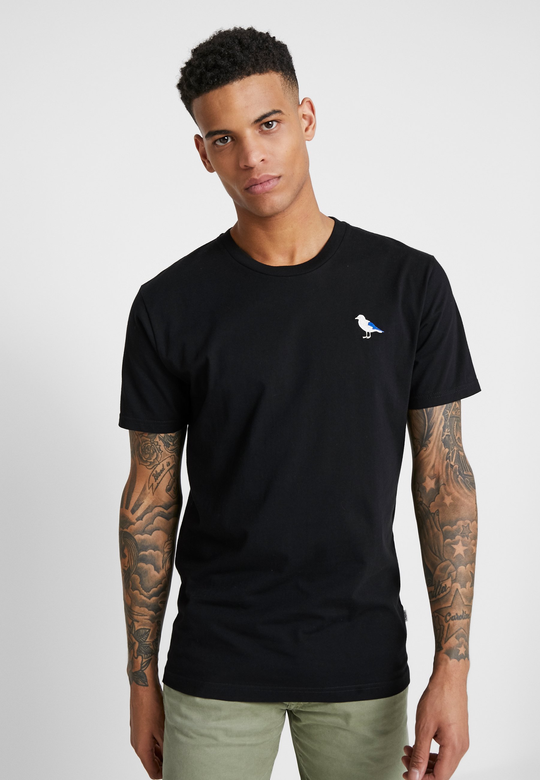 Cleptomanicx EMBRO GULL - T-shirt basique - black/noir - ZALANDO.FR