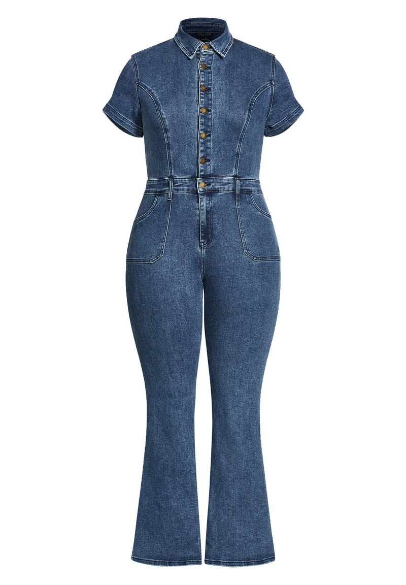 Damen Kleider | City Chic Jumpsuit mid denim/blau - WX43018 Damen Kleider | City Chic Jumpsuit mid denim/blau - WX43018