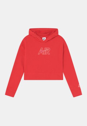 AIR CROP HOODIE - Sweat à capuche - university red/rush pink