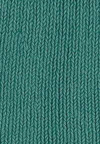 Tessuto a maglia di un colore teal uniforme con ribattiture verticali testurizzate. Il materiale è morbido e leggero, adatto per capi d'abbigliamento o accessori.
