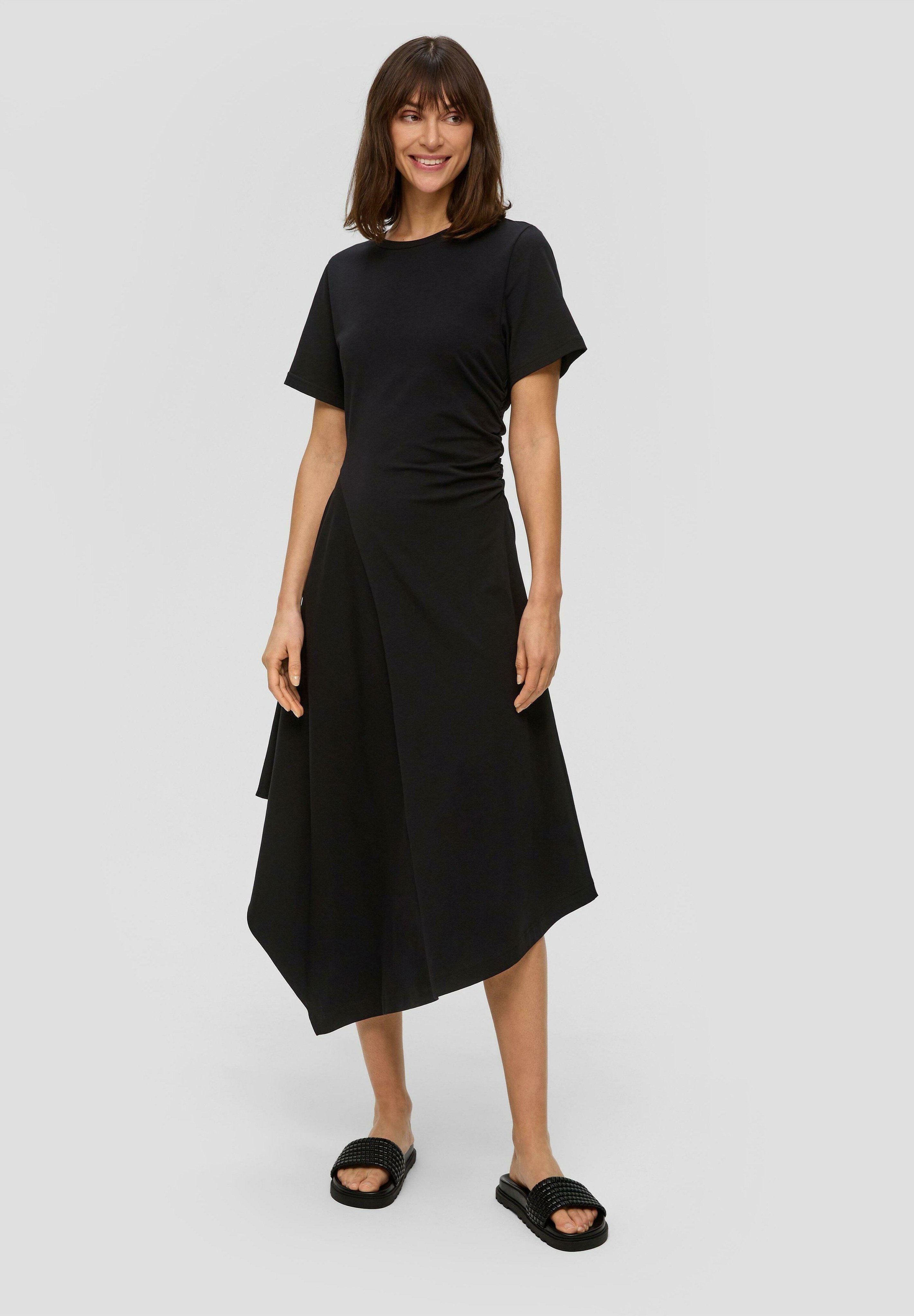 Robe Manches Longues S.Oliver Taille 44 - Noir Et Blanc Cassé, Coupe Ample, Occasion Très Bon État