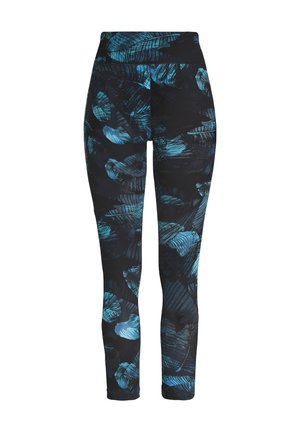 Leggings - Hosen - schwarz blau gemustert