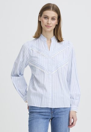 LITU - Skjortebluser - creme w/blue stripe