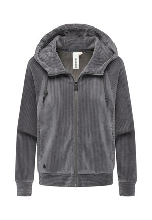 Sweater met rits - stone grey