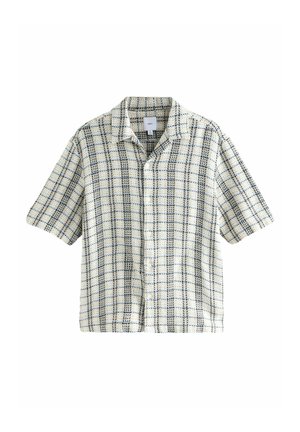 TEXTURED CHECK SHORT SLEEVE  - Marškiniai - ecru blue