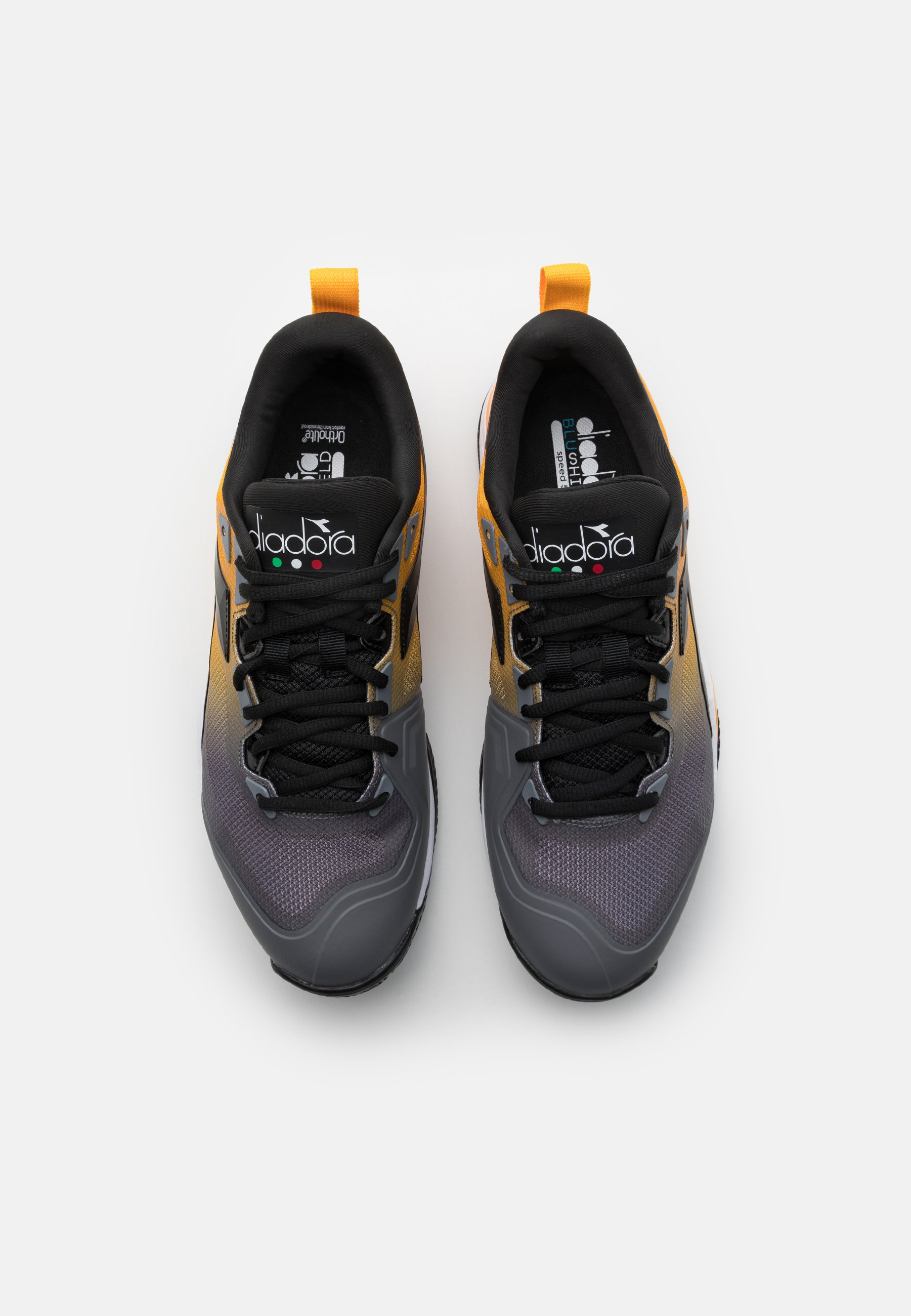 Diadora SPEED BLUSHIELD 5 CLAY - Clay court tennis shoes -  saffron/black/quiet shade/dark yellow - Zalando.de