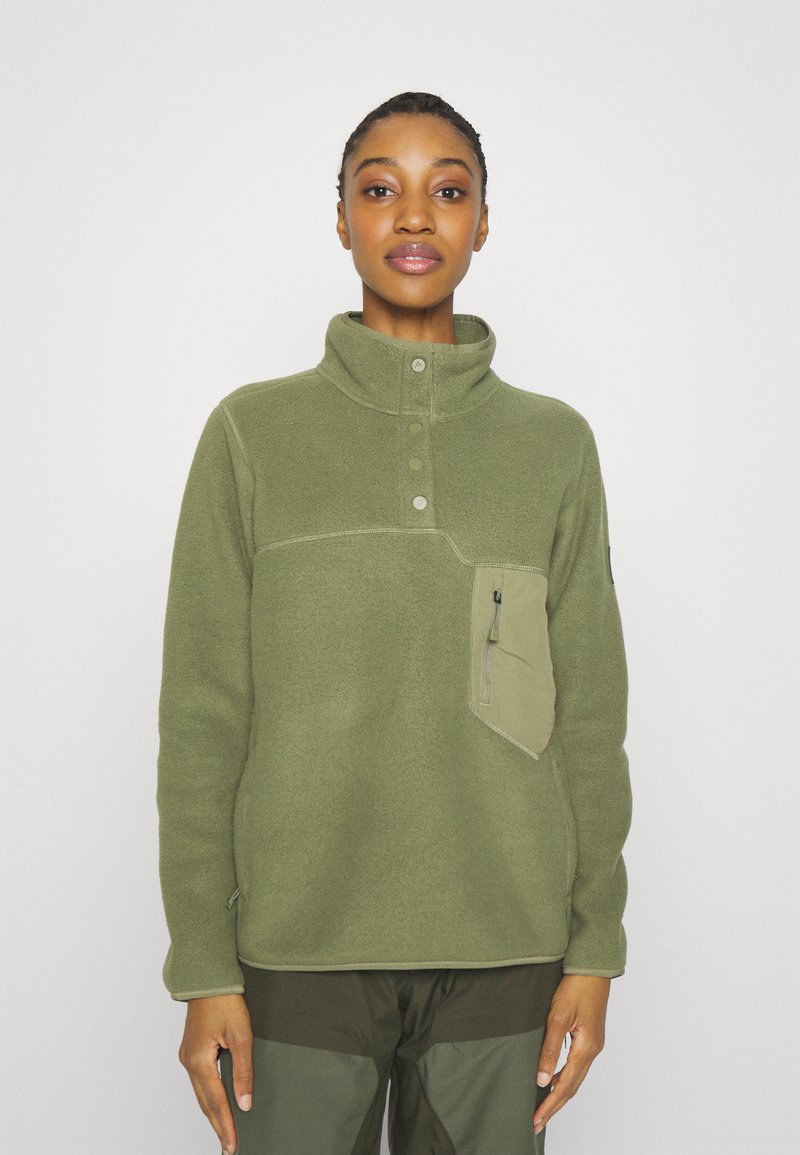 Burton - WOMENS CINDER - Pulover din fleece - forest moss, Extindeți