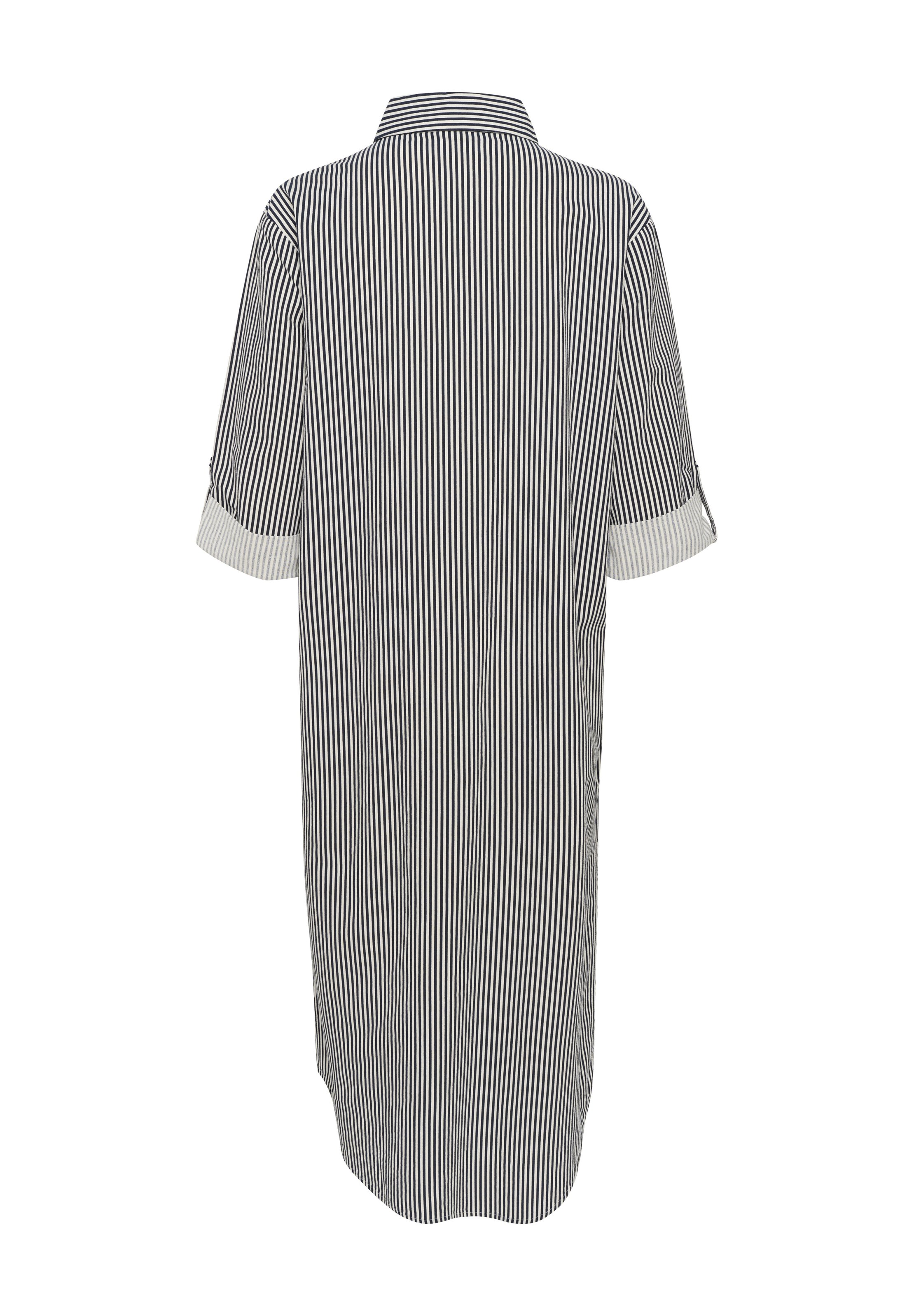 Saint Tropez ZALINDASZ STRIPE - Shirt dress - ice nightsky stripe