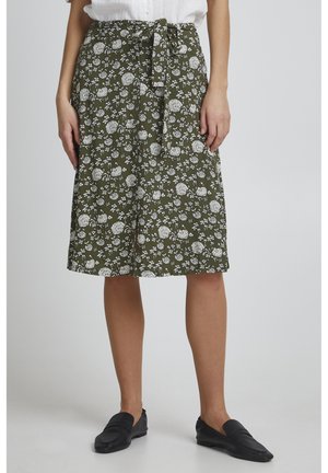 FRFALUA  - A-line skirt - olive night mix