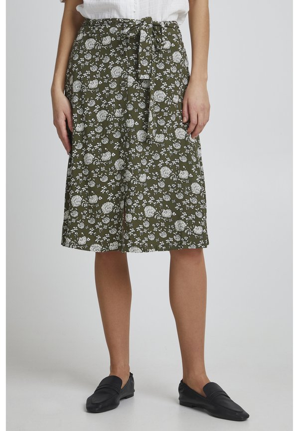 FRFALUA - A-line skirt - olive night mix