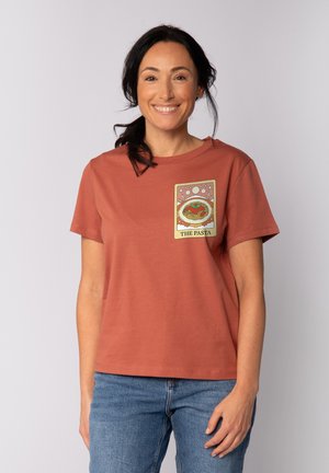 TAROT THE PASTA - Print T-shirt - heritage brown