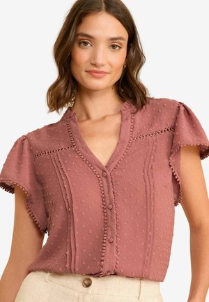 Love & Roses FLUTTER SLEEVE  REGULAR FIT - Bluse - pink