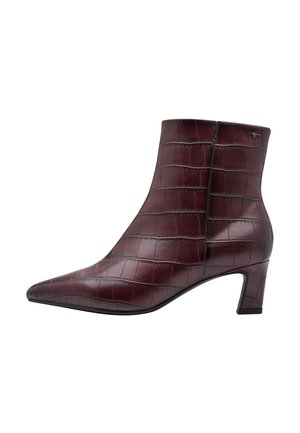 Tamaris, STIEFELETTE - Classic ankle boots - merlot croco
