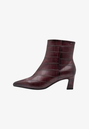 Tamaris, STIEFELETTE - Bottines - merlot croco