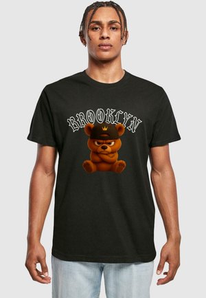 BROOKLYN BORN LEGEND - Print T-shirt - black