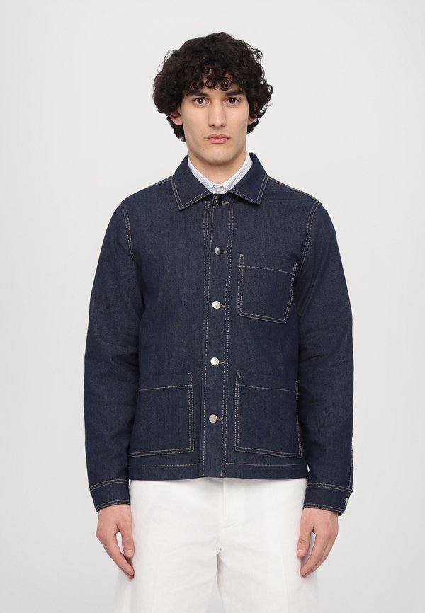 INDIGO CONTRAST STITCH JACKET - Jeansjacke - raw denim