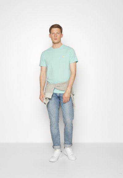 Polo Ralph Lauren CUSTOM SLIM FIT JERSEY CREWNECK T-SHIRT - T-shirt básica - parakeet