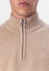 Barbour GRANGETOWN HALF ZIP - Strickpullover - washed stone