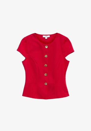 Marks & Spencer, BUTTON DETAIL CAP SLEEVE - Chemisier - red