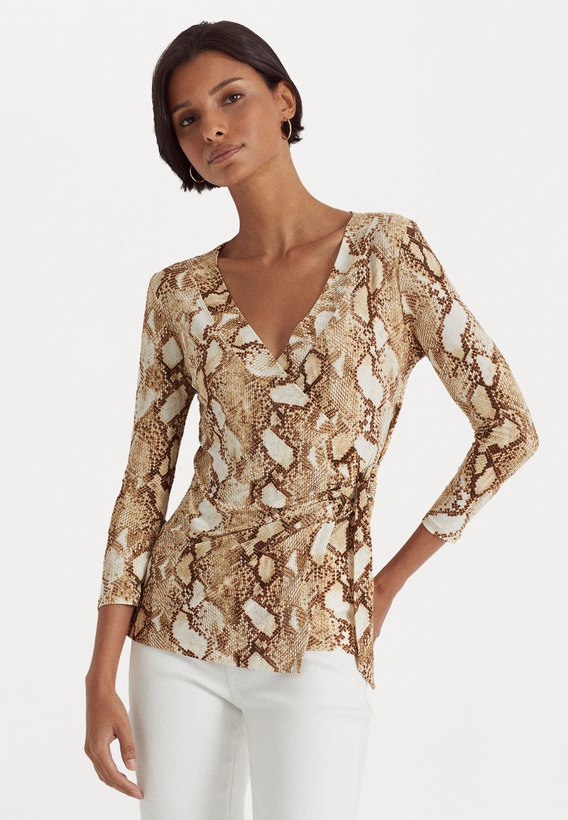 Lauren Ralph Lauren JAINAB MID SLEEVE Long sleeved top cream multi