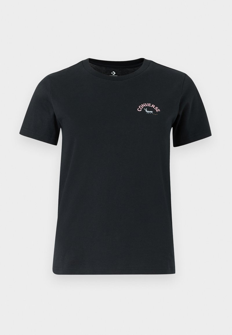 Converse T-shirt print zwart