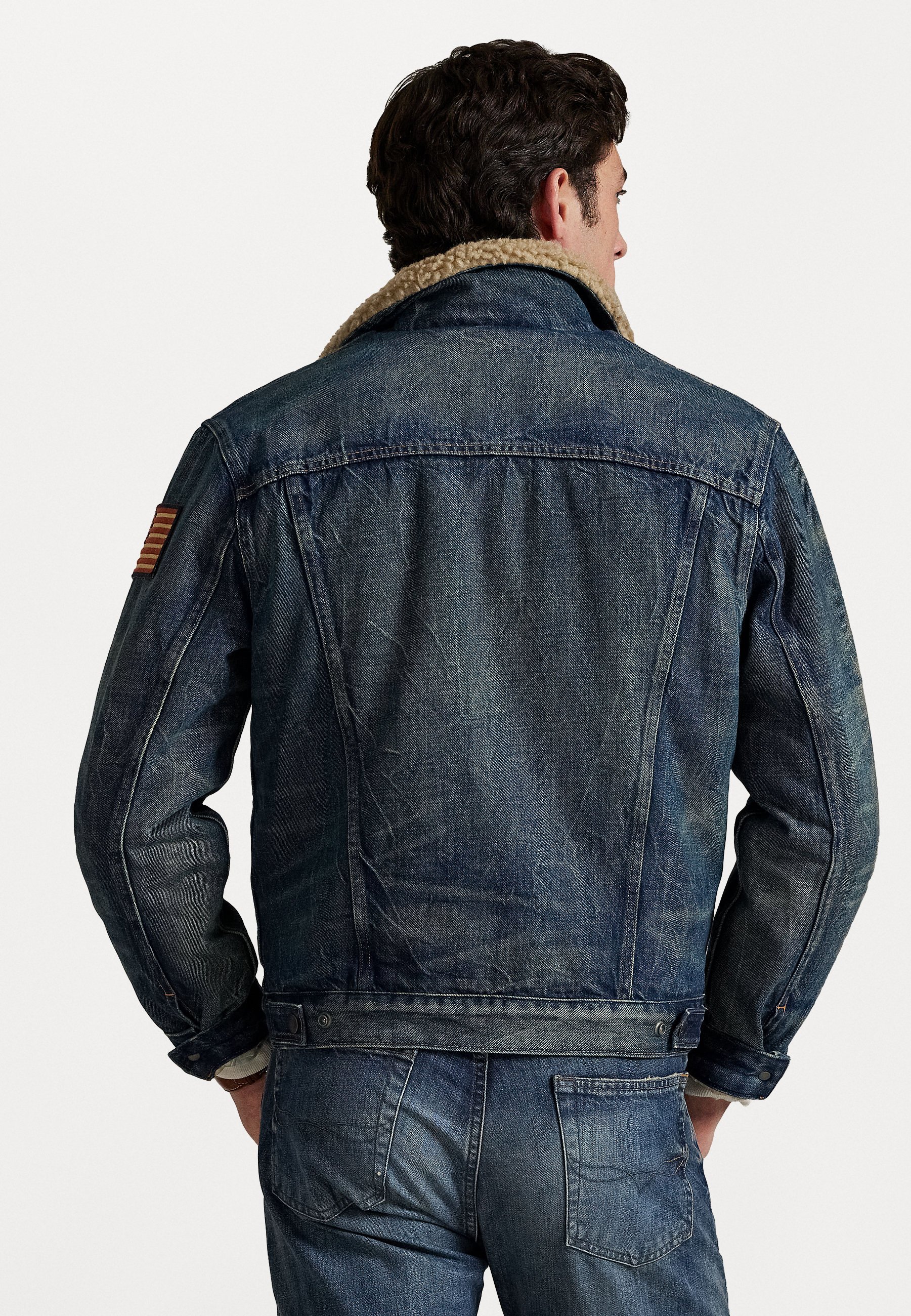 Polo Ralph Lauren FLEECE LINED DENIM TRUCKER JACKET - Denim jacket