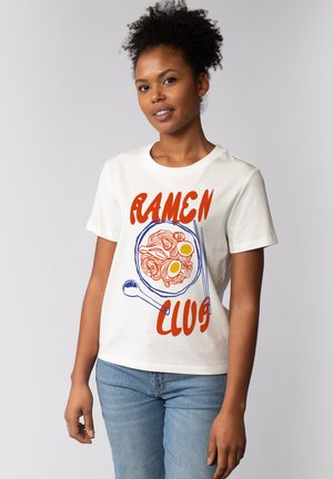 RAMEN CLUB - Print T-shirt - off white