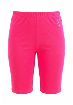 Angel of Style, CYCLING SHORTS, SLIM FIT, HEART EMBROIDERY - Leggings - hibiscus pink