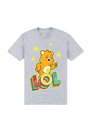 CARE BEARS UNLOCK THE MAGIC FUNSHINE BEAR LOL - Camiseta estampada - heather grey