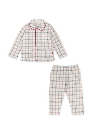 CONJUNTO 2 PZAS CUADROS - Conjunto de pijama - blanco químico
