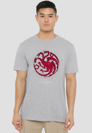 Cotton Soul, GAME OF THRONES TARGARYEN BURST SIGIL - T-Shirt print - mottled light grey