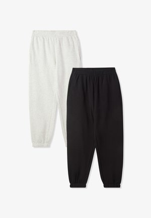 Terranova Pantaloni sportivi - 1x Black, 1x Ivory Melange