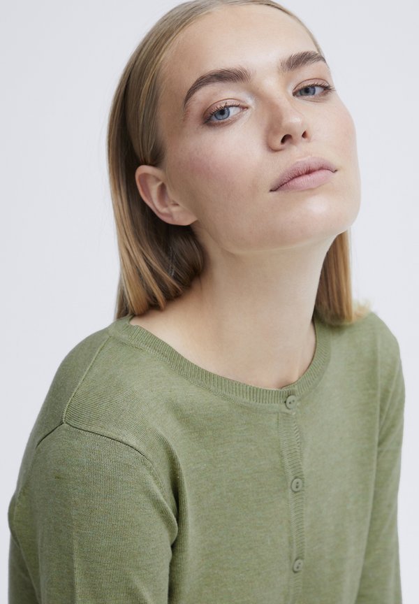 BYPIMBA - Cardigan - sage melange3