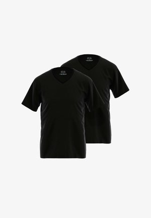 Ceceba 2ER PACK - T-Shirt basic - schwarz dunkel uni