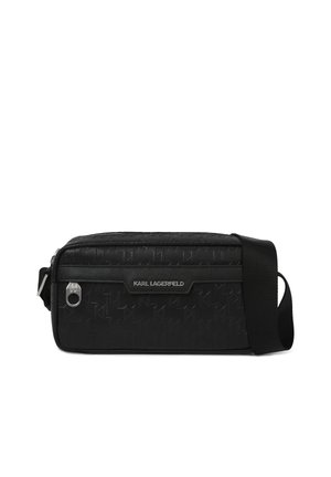 KARL LAGERFELD, K/MONOGRAM PERF ELONGATED CB - Чанта за носене през рамо - black