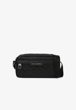 KARL LAGERFELD, K/MONOGRAM PERFORATED - Чанта за носене през рамо - black