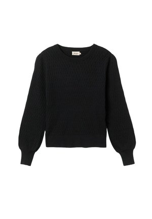 Stickad tröja - black