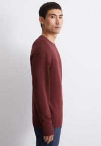 Marc O'Polo CREWNECK WITH RAGLAN WAVE STRUCTURE - Trui - wine berry